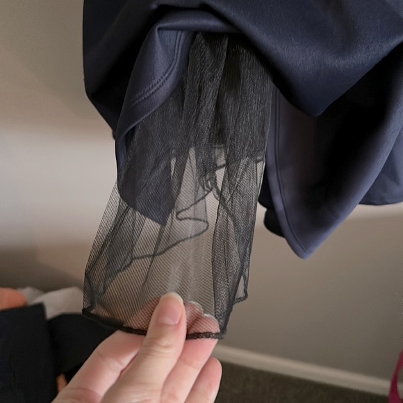 Juniors' Glitter Lace Fit & Flare Dress - Picture 6 of 8